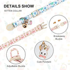 Unique Style Paws Easter Cat Collar,Easter Day Cat Collars,Blue Kitten Collar Breakaway Buckle,Adjustable Soft Cotton Puppy Collar,Ideal Gift for Boy Girl Cats