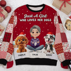 Wrappiness A Girl And Her Dog Christmas Sweatshirt - Cozy Unisex Fit Custom Shirt - Cute for Women Pet Lovers