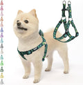 PUPTECK No Pull St. Patrick Dog Harness Soft Adjustable Basic Nylon Step in Puppy Vest Outdoor Walking with ID Tag, Deep Green S