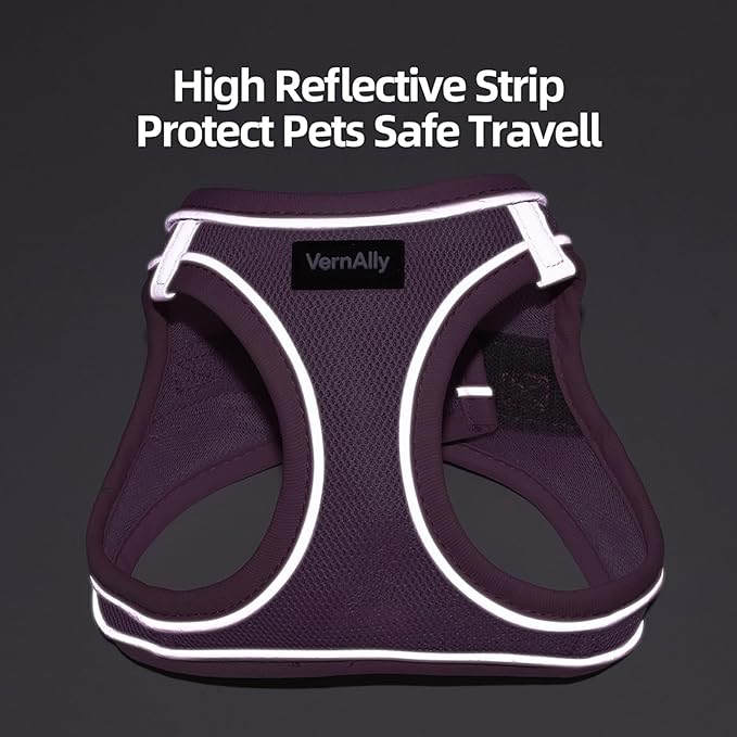 Sparkly Dog Harness Small Sized and Leash Set for Small Dogs Cats,Black S Puppy Harness, Step in Soft Dog Reflective Vest, Breathable Mesh Pet Harness. (Black, M)