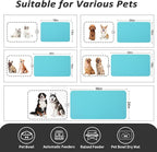 Dog Food Mat - Absorbent Cat Mat for Food and Water, No Stains Pet Feeding Bowl Mat, Easy to Clean Pet Placemats, Quick Dry Dog Water Dispenser Mat for Messy Drinkers | Teal 18"x34"