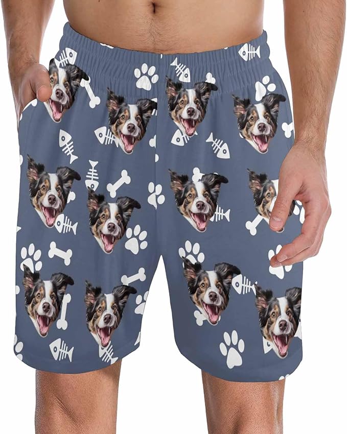 Custom Pajama Pants for Men, Personalized PJ Pants with Photos, Custom Mens Pajama Shorts, Gifts for Dad Husband
