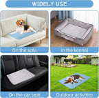 Dog Cooling Mat,2025 Upgrade Pet Cooling Mat for Dogs Cats,Summer Ice Silk Cool Mats & Sleeping Pad for Indoor or Outdoor,Perfect as Blanket for Kennel Sofa Bed Floor Car (Grey, X-Large, 38"x26.5")