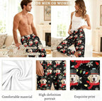 Custom Couple Pajama Pants Sock with Funny Face, Personalized PJ Anniversary Birthday Women Men Pants