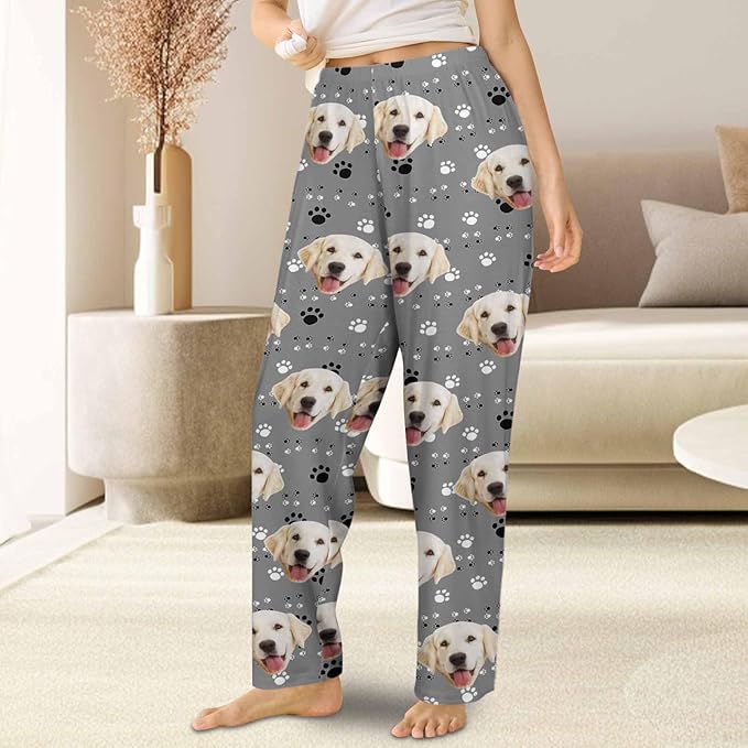 Customized Face Pajama Custom Pajama Pants with Photo for Women Mom
