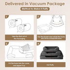 EHEYCIGA Orthopedic Dog Beds for Extra Large Dogs, Waterproof Memory Foam XXL Pet Bed with Sides, Non-Slip Bottom and Egg-Crate Foam Big Dog Couch Bed with Washable Removable Cover, Dark Grey