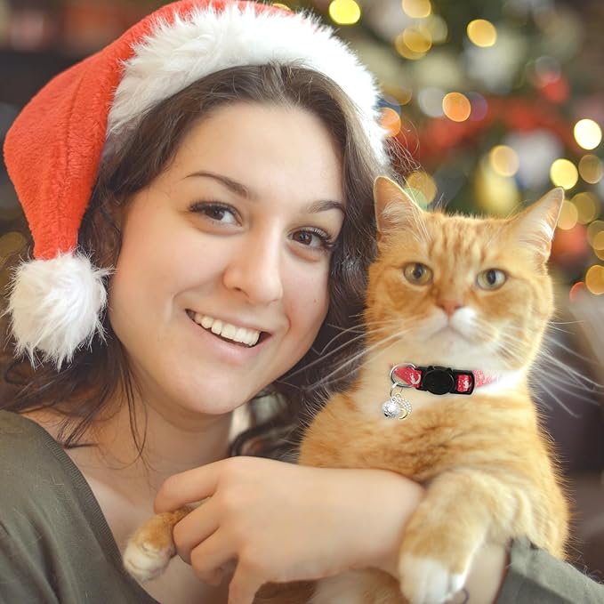4 PCS Breakaway Cat Collars with Bell Moons Stars,Kitten Collar and Adjustable with Pendant Glow,Cute Kitty Collar for Girl Boy Cats,Pet Gifts,Accessories(4 Colors)