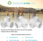 6Pack PVC Fittings 1-1/2Inch 3 Way, Furniture Grade Elbow Pipe Fittings for 1-1/2Inch PVC Pipe, Pipe Fitting Connector for Build Furniture Structures Garden Enclosures Dog Agility Jumps Greenhouse