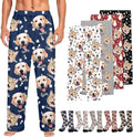 Custom Couple Pajama Pants Sock with Funny Face, Personalized PJ Anniversary Birthday Women Men Pants