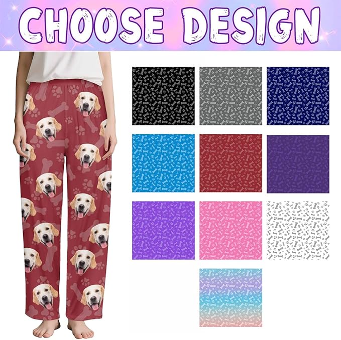 Custom Couple Pajama Pants Sock with Funny Face, Personalized PJ Anniversary Birthday Women Men Pants