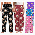 Custom Couple Pajama Pants Sock with Funny Face, Personalized PJ Anniversary Birthday Women Men Pants