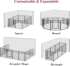 Dog Playpen Dog Fence Outdoor for Yard, 32inch 42 Panels Dog Pens Outside Anti-Rust Pet Playpen Exercise Pen with Lock, Portable Pet Fence for Yard RV Camping