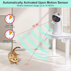 TBTeek Cat Toy, Automatic Motion-Activated, 5 Fun Patterns, 4 Speed Modes, Adjustable Light Angles, Random Rotating Trajectory, Rechargeable