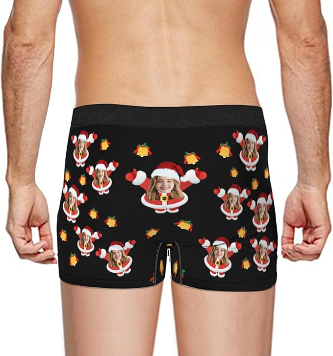Personalized Underwear for Men with Face Custom Face Boxers Customized Boxer Briefs Funny Gifts for Him Husband Boyfriend