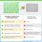 KOOLTAIL Dog Cooling Mat, Upgraded Two Sided Cooling Pad for Dogs Cats Puppy, Soft Pet Sleeping Blanket Keep Cool in Summer with Cute Fruit Pattern, Washable Waterproof for Crate Sofa Bed, Green L