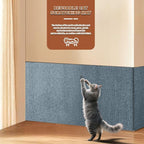 Cat Scratch Mat, Self-Adhesive Trimmable cat Scratch Furniture Protector for Couch, cat Scratch pad，cat Tree，DIY Climbing Carpet for Cat Tower Replacement Pads (Black, 78.7" x 15.8")