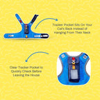 Travel CAT The Pathfinder Cat Harness with GPS Tracker Pocket - Powered by Tractive Cat Harness Escape Proof - Walking Escape Proof Harness for Small, Large Cat, Kitten (Blue, Small)