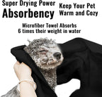 3 Pack Microfiber Dog Towels for Drying Dogs, Super Absorbent and Soft Pet Grooming Towel, 40 Inch X 23.6 Inch, Perfect Dog Drying Towels for Large, Medium or Small Dogs, Black
