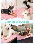 Rywell Dog Cooling Mat 2.0,Soft Blush Pink, 36" x 27" Thick & Durable Cooling Mat for Dogs, Long-Lasting Cool with Waterproof & Color-Changing Arc-Chill Tech (Q-Max>0.5) Washable,&Non-Toxic
