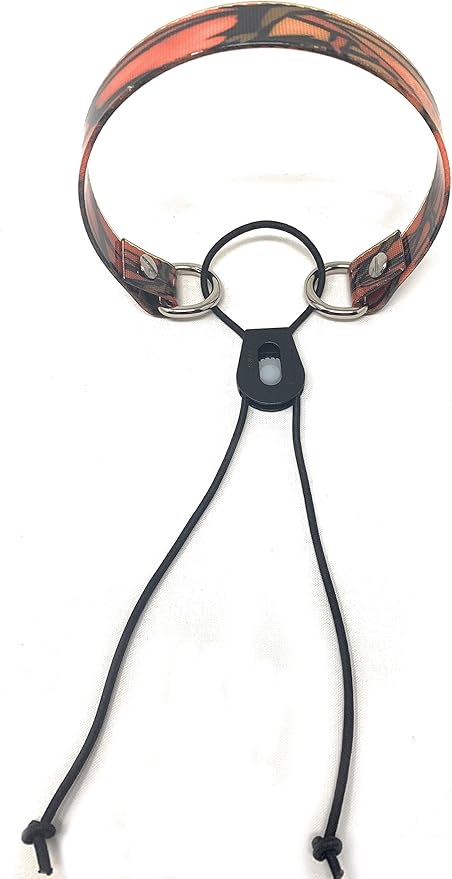 Sparky Pet Co - Surefit ECollar Strap - Bungee Dog Collar - Waterproof - Adjustable - Secure Nexus Wheel Lock - for Electronic Training & Invisible Fence Systems - 3/4" (Orange Camo)