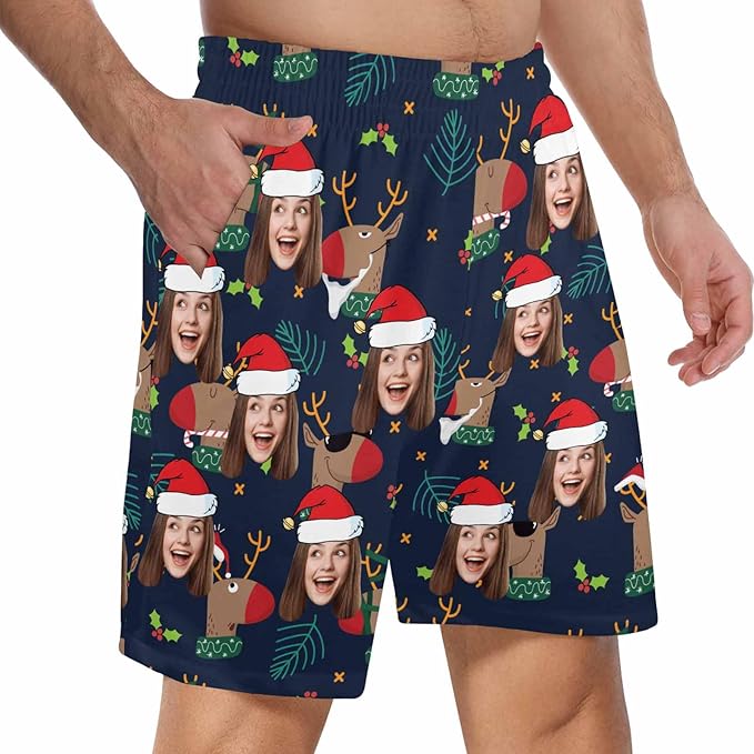 Custom Pajama Pants for Men, Personalized PJ Pants with Photos, Custom Mens Pajama Shorts, Gifts for Dad Husband