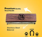 Deshedding Grooming Brush for Dogs Cats & Horse Easy Ergonomic Wood Groomer Brush Professional Brush Grooming Tool Supplies, Remove painlessly 95 Percent of Lose Hair Fur & Dirt (5 inch)
