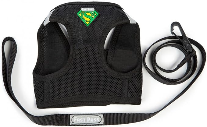 Metal Free Leash Harness Designed for Small Pets who fit underseat of Airplane (S1)