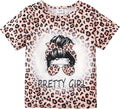 PATPAT Girls Crewneck Short Sleeve Graphic Tees Animal Print Shirts Cute Summer Outfits 5-12 Years