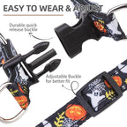 PUPTECK No Pull Dog Harness Soft Adjustable Basic Nylon Step in Puppy Vest Outdoor Walking with ID Tag, Black, M