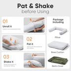 FUKUMARU Cute Dog Bed, Waterproof Corduroy Dogs Couch, 36in Orthopedic Pet Sofa for Medium to Large Dogs Dog, Warm Cotton Pet Bed with Washable Cover, Grey