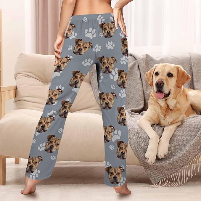 Customized Face Pajama Custom Pajama Pants with Photo for Women Mom