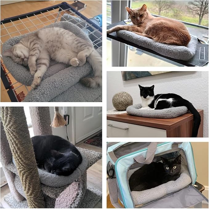 Cat Bed Washable Indoor Cat Cushion Bed, Soft and Cozy Plush Pet Bed-S