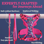 rabbitgoo Cat Harness and Leash for Walking, Escape Proof Soft Adjustable Vest Harnesses for Cats, Easy Control Breathable Reflective Strips Jacket, Coconut Fuchsia,S