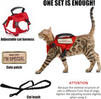 AIWAI Tactical Cat Harness for Walking Escape Proof, Adjustable Pet Vest Harness, Soft Mesh with Control Handle for Large Cat Small Dog, Gift with Patch