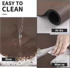 Dog Food Mat - Absorbent Cat Mat for Food and Water, No Stains Pet Feeding Bowl Mat, Easy to Clean Pet Placemats, Quick Dry Dog Water Dispenser Mat for Messy Drinkers | Paw Brown 16"x 24"