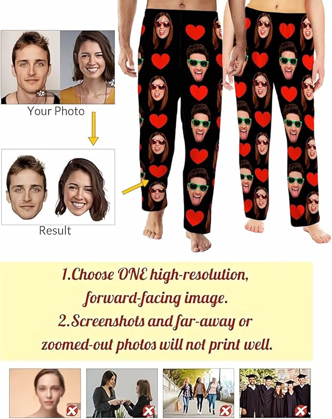 Custom Pajama Pants Customized Pajamas For Men Women Funny Xmas Pjs