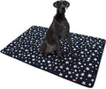 Dog Crate Mat (48" X 30"), Soft Dog Bed Mat with Cute Prints, Personalized Crate Pad, Anti-Slip Bottom, Machine Washable Kennel Pad, Black