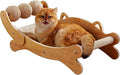 3-in-1 Cat Scratcher Bed for Indoor Cats Sisal Scratcher & Hammock Lounge with Solid Wooden Perch, No-Tip Stable Base for Large Cats, Durable Cat Scratch Pad & Cat Furniture (Easy Assembly)