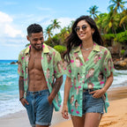 Custom Hawaiian Shirt with Face for Men, Unisex Tropical Beach Shirts Personalized Casual Funny Hawaii Button Down Shirts