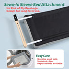 Zakkart Cat Perch for Window Sill with Bolster - Orthopedic Hammock Design with Premium Hardwood & Robust Metal Frame - Cat Window Seat for Large Cats - Natural Color Wood Brown Bed, XLarge 26.4''W