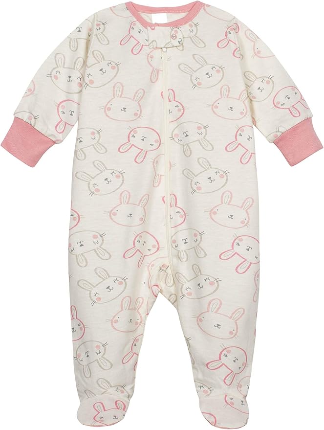 Onesies Brand Baby Girls' 4-pack Sleep 'N Play Footies Multi Pack