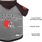 Pets First NFL Cleveland Browns Hoodie for Dogs & Cats. NFL Football Licensed Dog Hoody Tee Shirt, Medium. Sports Hoody T-Shirt for Pets. Licensed Sporty Dog Shirt