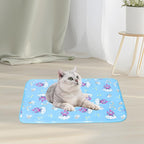 NACOCO Summer Pet Cooling Mat - Cat Dog Cushion Pad Sleeping Cool Castle Comfortable Soft for Pets Kids and Adults (Blue Castle, M)