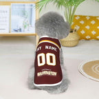 Wash1ngt0n Custom Pet Jersey Dog Clothes Jersey Various Sizes Customized Any Name & Number for Small & Middle and Big Dogs