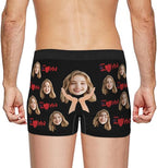 Personalized Underwear for Men with Face Custom Face Boxers Customized Boxer Briefs Funny Gifts for Him Husband Boyfriend