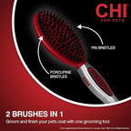 CHI Dog Brush for, Porcupine Brush for Dogs - Grooming Tools for Dogs & Puppies, Removes Mats and Tangles, Ionic Technology, Ergonomic Soft Grip Handle, Suitable for All Hair Types