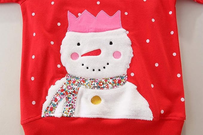 Bumeex Toddler Girl Sweatshirt Clothes Outfit,Cotton Crewneck Christmas Clothing
