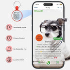 ESA Dog Tag, QR Code Dog Tag, Modifiable Free Pet Online Profile, Scannable QR Code, Scan QR Send Instant Location Alert Email, Silicone Lightweight ID Tag for Dog and Cat (Red, Regular)