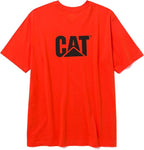 CAT Men's Trademark T-Shirts with Shape-Retention Rib Trim Spandex, Tagless Neck, and Cat Logo on Left Chest