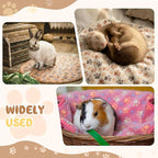 Tatuo 4 Pcs Dog Blanket for Pet Cat Blankets Indoor Puppy Teething Stuff Toys Paw Print Fleece Soft Blanket Sleep Mat for Guinea Pig Cage(White, Coffee, Pink, Purple,29 x 29 Inches,Round)